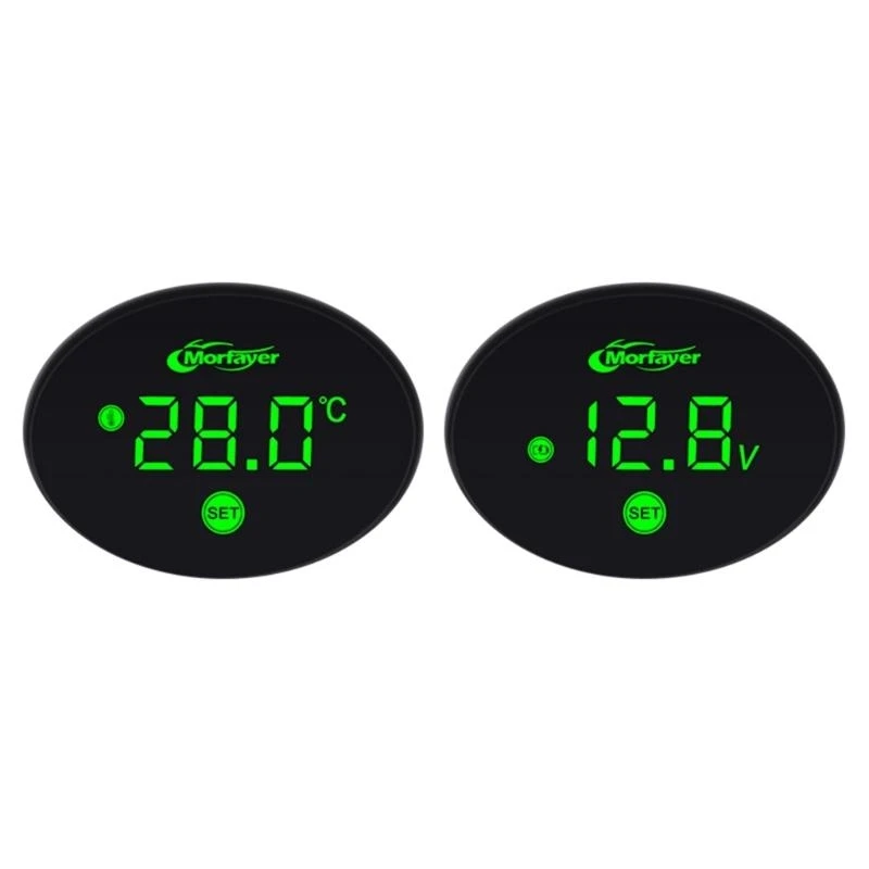 LED Digital Voltmeter Motorcycles Voltmeter Digital Display Battery Voltages Voltages Meter Temp & Voltages/Multifunction New