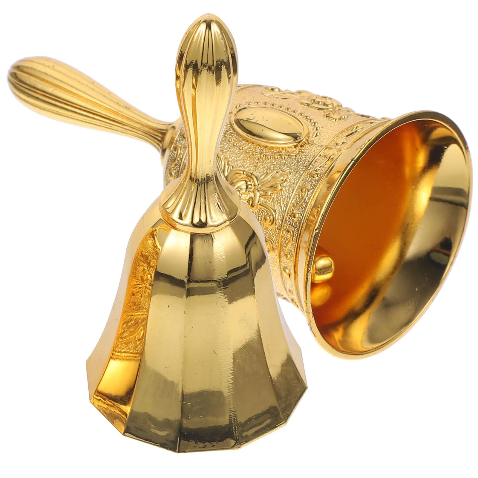 

2 Pcs Bells Copper Gold Wedding Desk Metal Dinner Desk Hotel Metal Desktop Bell Bell For Bar Bar Teacher Service