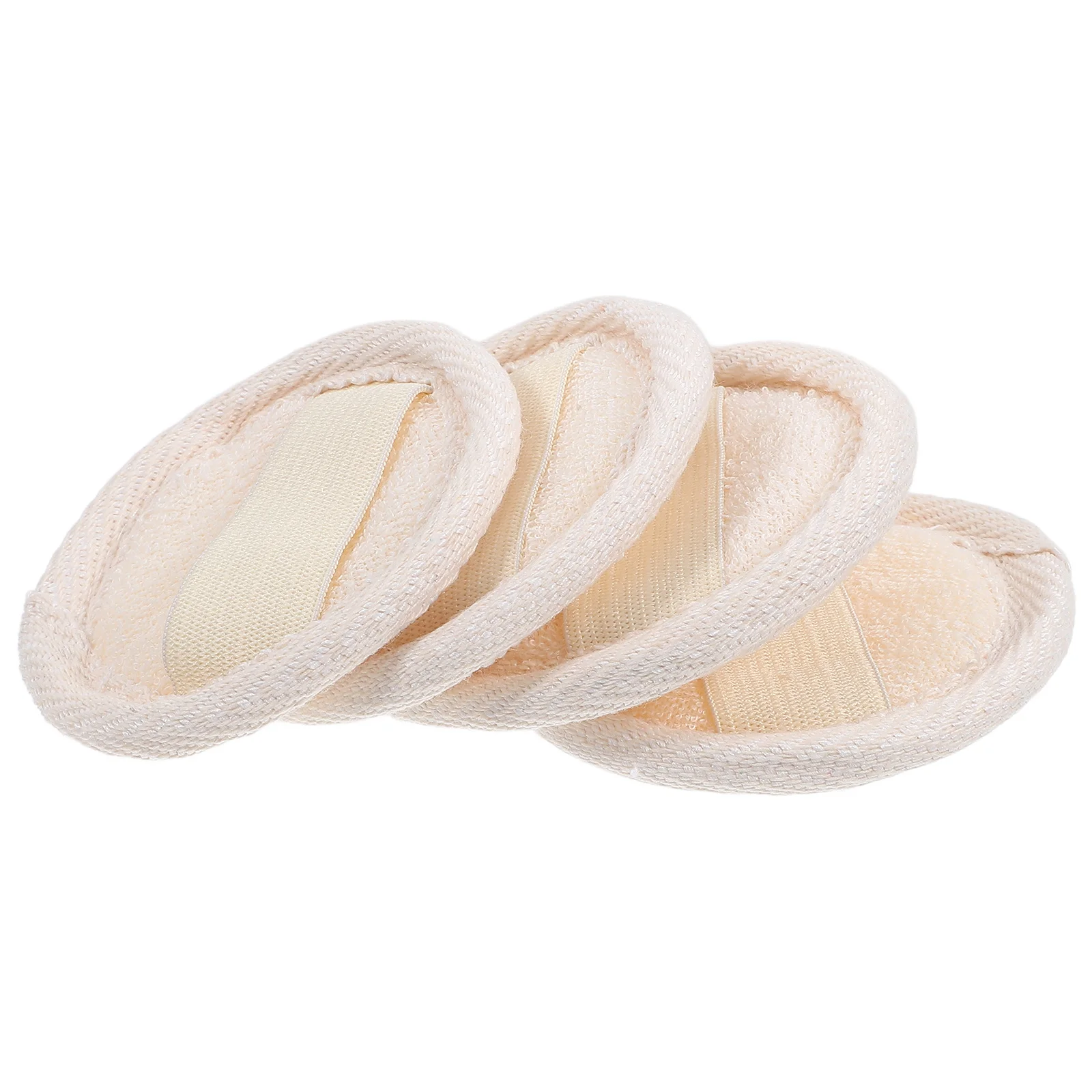 แผ่นทำความสะอาดผิวหน้า 4 ชิ้น รูปทรงกลม สำหรับขัดผิว ขจัดเครื่องสำอาง อ่อนโยนต่อผิว