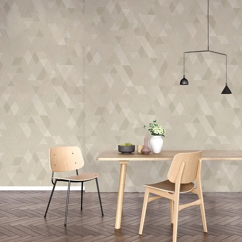 Geometric grid wallpaper for home use modern and minimalist living room bedroom TV wall background wall wallpaper