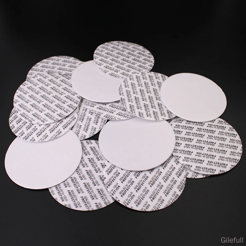 500pcs Round Sealing Pads  for Bottle Jars Foamed PS DIY Pressure Sensitive Pad Custom Cut Safety Sealers Tamper Seal Liner Fit