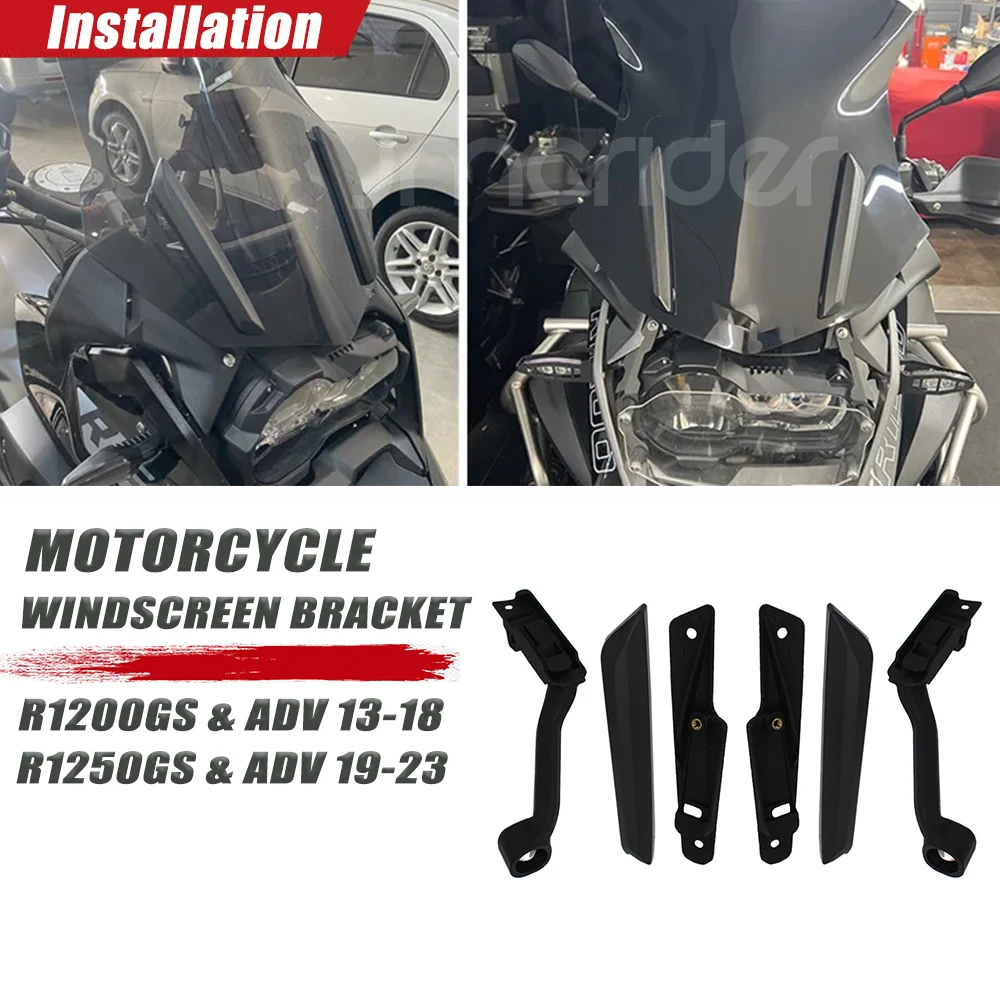

R1250GS Windscreen Bracket Windshield Trim Strip Adjustable Lifting Holder For BMW GS R1250 R1200 R1200GS LC Adventure 2013-2023