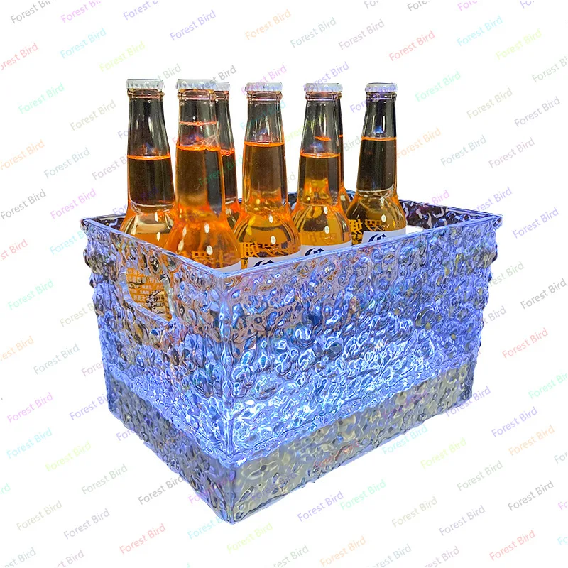 

Bar Colorful Luminous Ice Bucket Led Ice Pattern Ice Bucket Acrylic