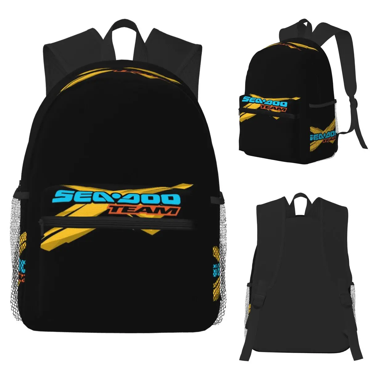 Sea Doo Team Rxt Brt Marine Student Backpack School Bag Hiking Travel Daypack for Boys Girls Bookbag Shoulder Bags