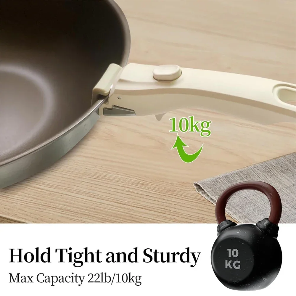 

Removable Pan Handle Universal Pot Handle for Detachable Removable Cookware Replacement Pan Gripper Cookware Parts Kitchen