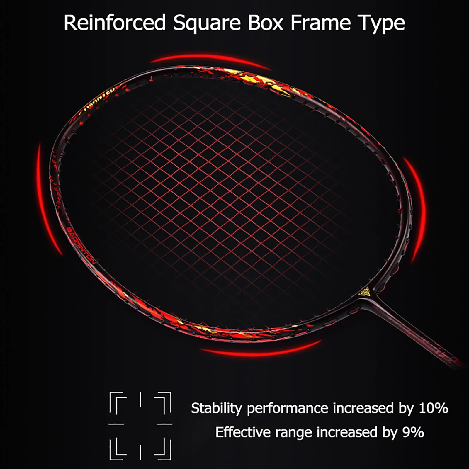 

Indoor Competition Carbon Fiber Badminton Racket Offensive Adult Professional Badminton Racket Can Bear 32 Pounds (KT-A)