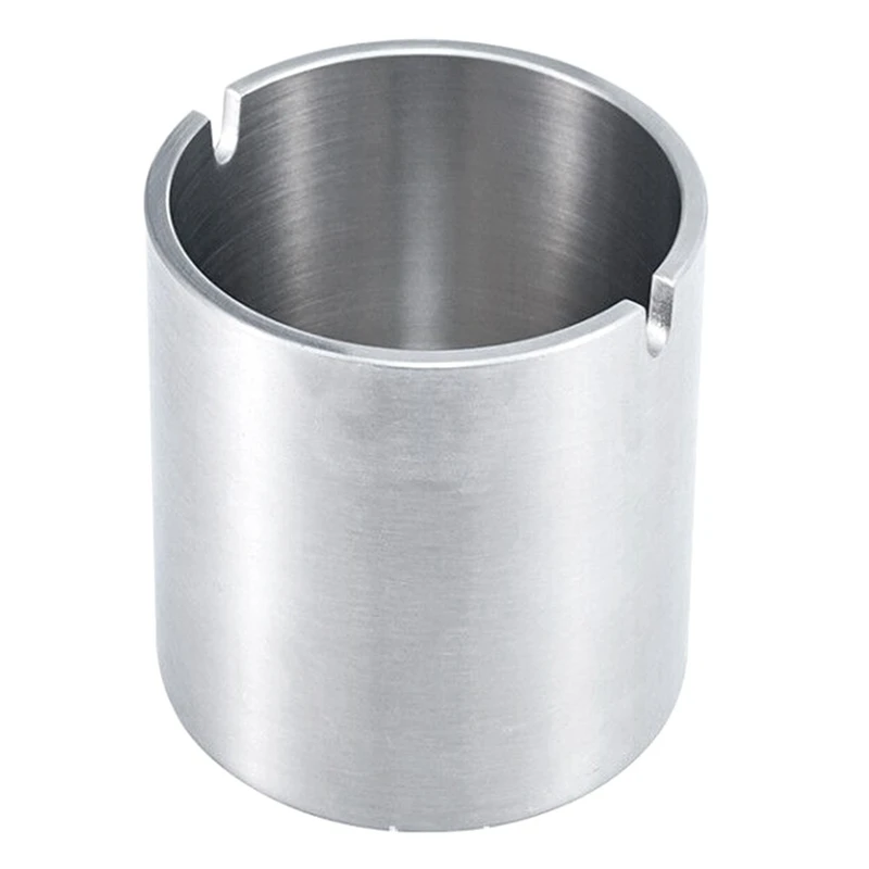 Windproof Ashtray Car Ashtray Auto Vehicle Ashtray Holder Decor Durable Easy To Use Silver 8.8X9.5Cm