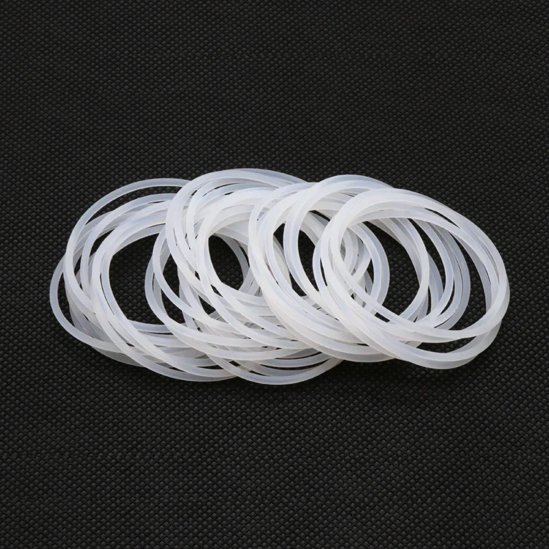 10/50pcs VMQ Silicone Ring Gasket CS 2.4mm OD 6 ~ 60mm Food Grade Waterproof Washer Rubber Insulate O-ring Rubber Rng White