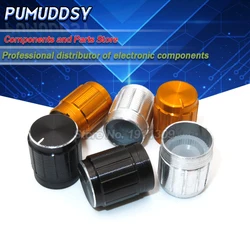 10PCS aluminum alloy 13*17mm 15*17mm potentiometer 13*17 15*17 knob rotation switch volume control knob black silvery