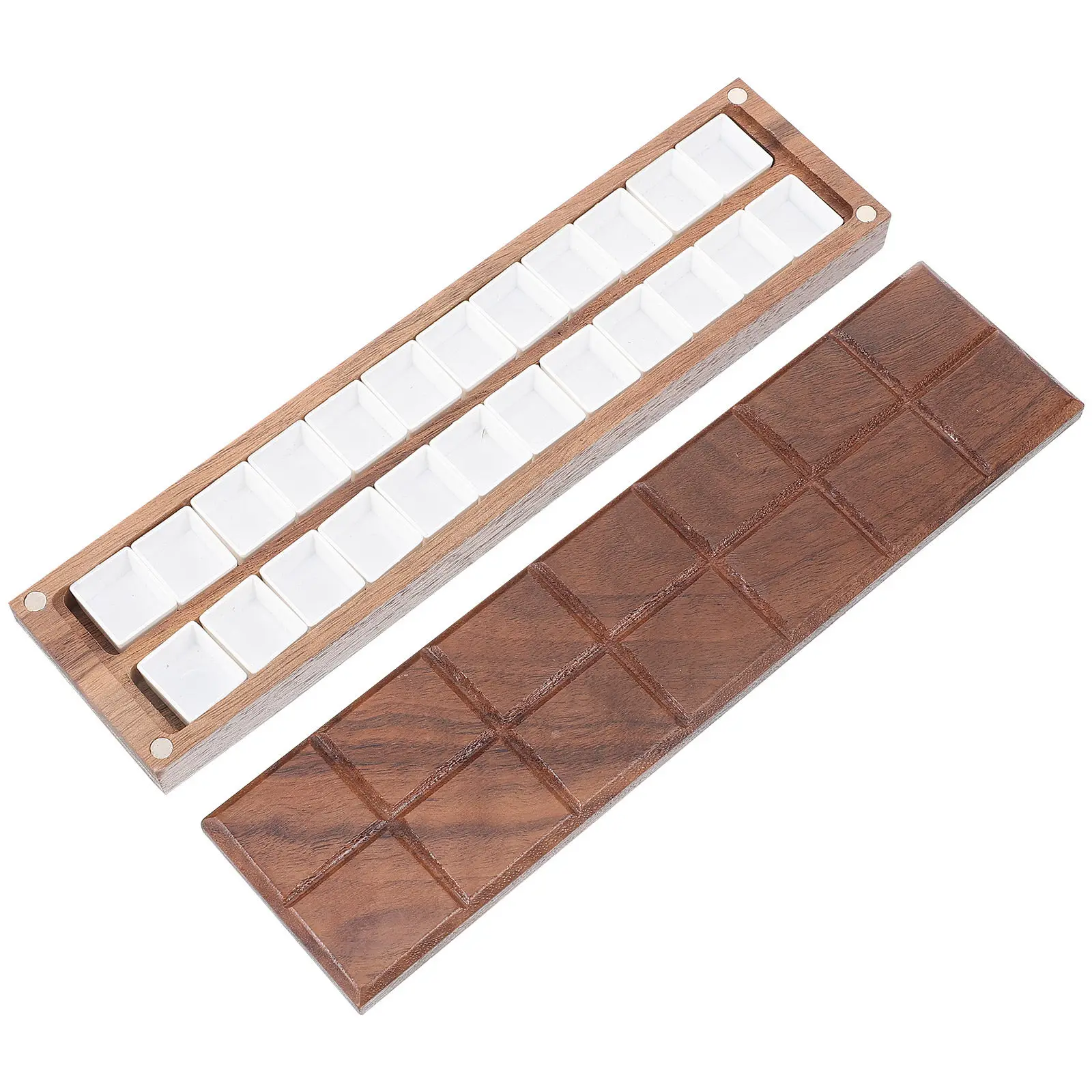 

Пластиковый деревянный футляр для акварельных красок, легкий, легко моющийся, портативная палитра для художников и любителей творчества