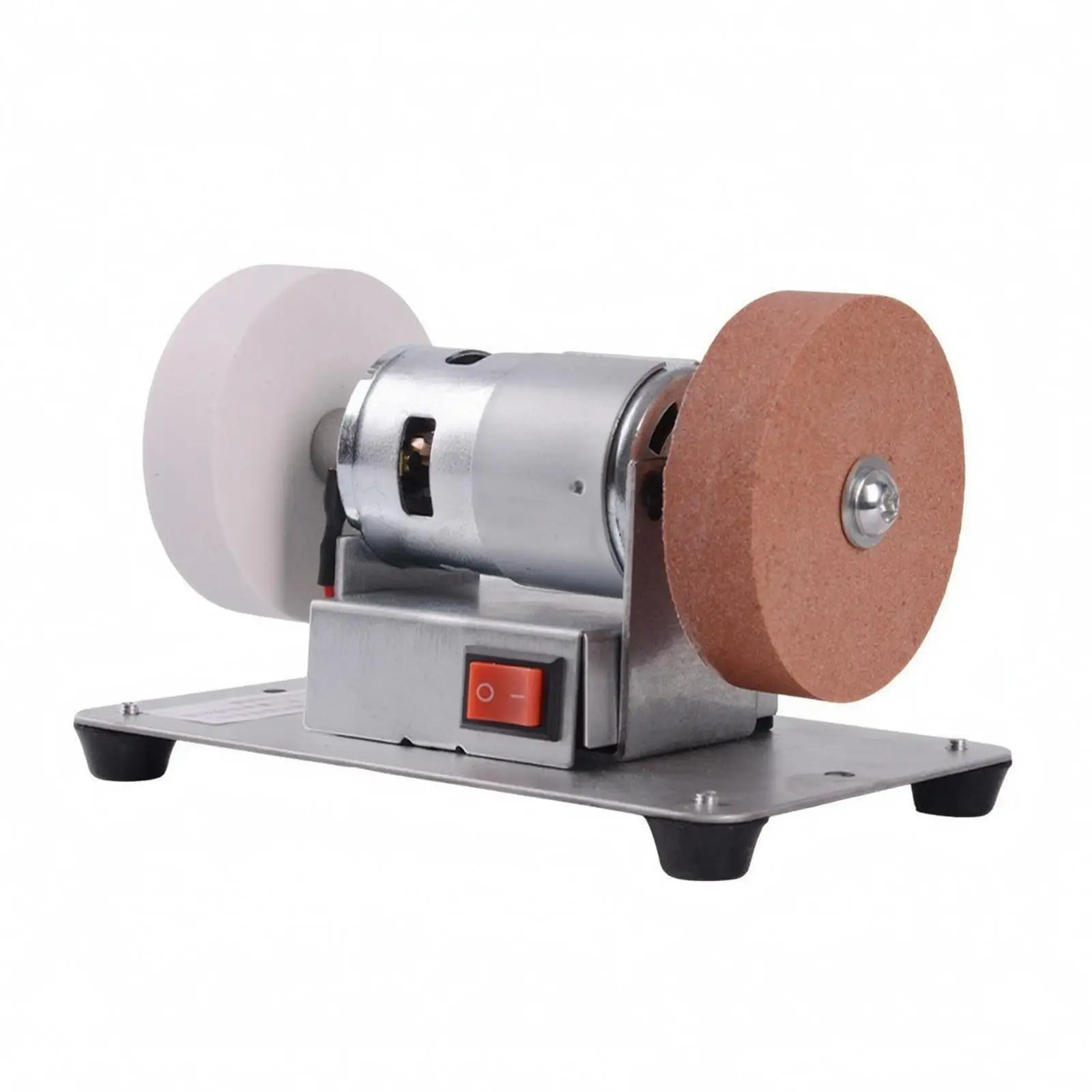 Electric Bench Grinding Machine with Flat Base and Four Feet for Stable Sharpening Polishing and Finishing Operations