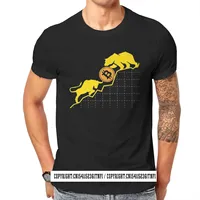 Bitcoin Cryptocurrency Meme Vs Art Tshirt Vintage Gothic Men's Streetwear Tops Large 100% Cotton O Neck T Shirt