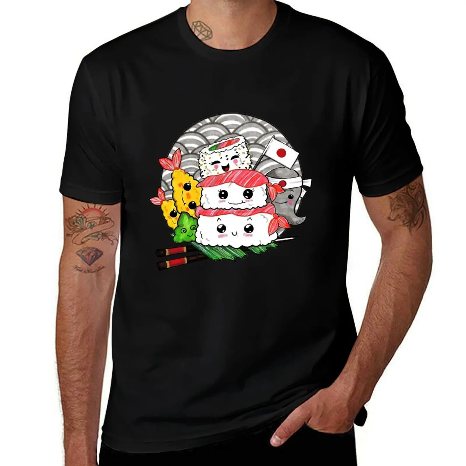 

kawaii sushi, funny sushi, Yummy yummy !!! T-Shirt t shirt man luxury funny t shirts man t shirt man cotton T-Shirt