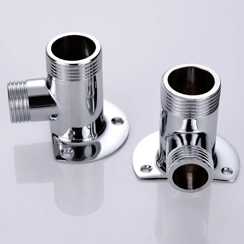 Brass/Stainless Steel Bathroom Faucet Fixed Base Wall Mounted 1/2''3/4