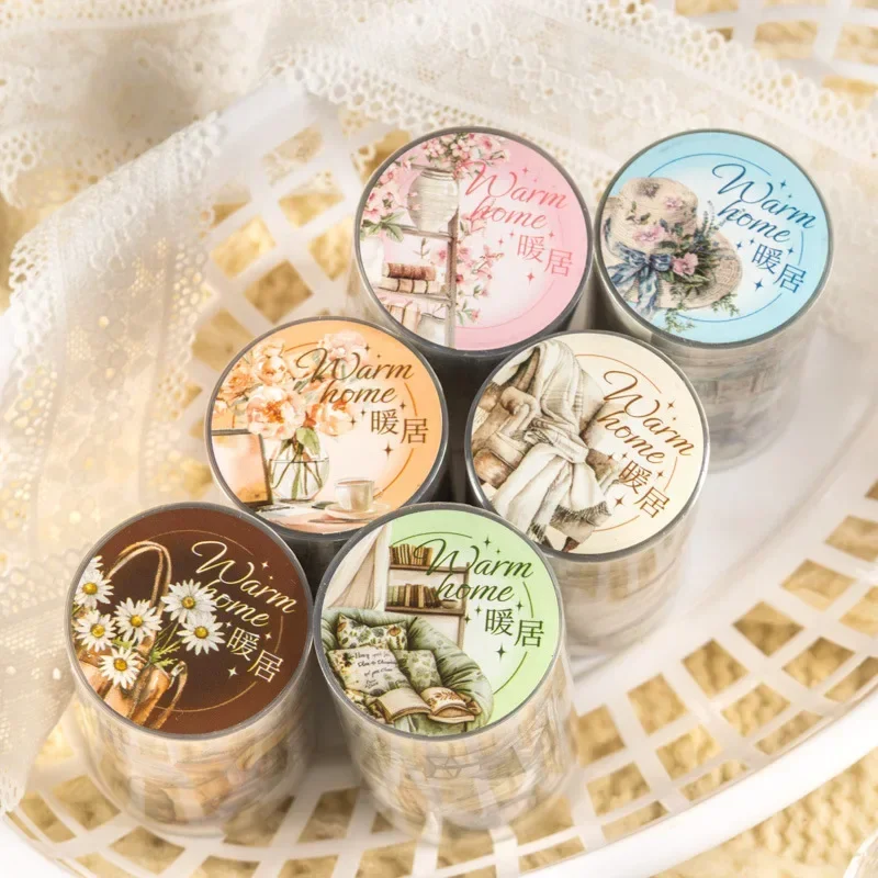 家の造園用の粘着性のペットテープ,暖かい裏地,緑の植物スペース用品,スクラップブック,60mm x 2m, 1ロール