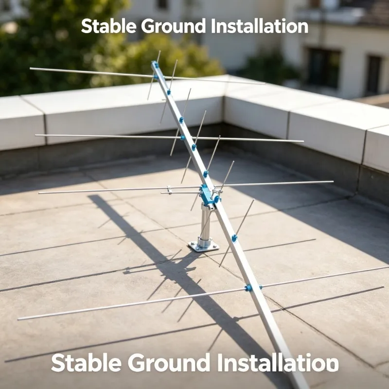 Portable Foldable UV Dual Band Handheld Yagi Antenna For ISS SSTV Satellite Signal Reception