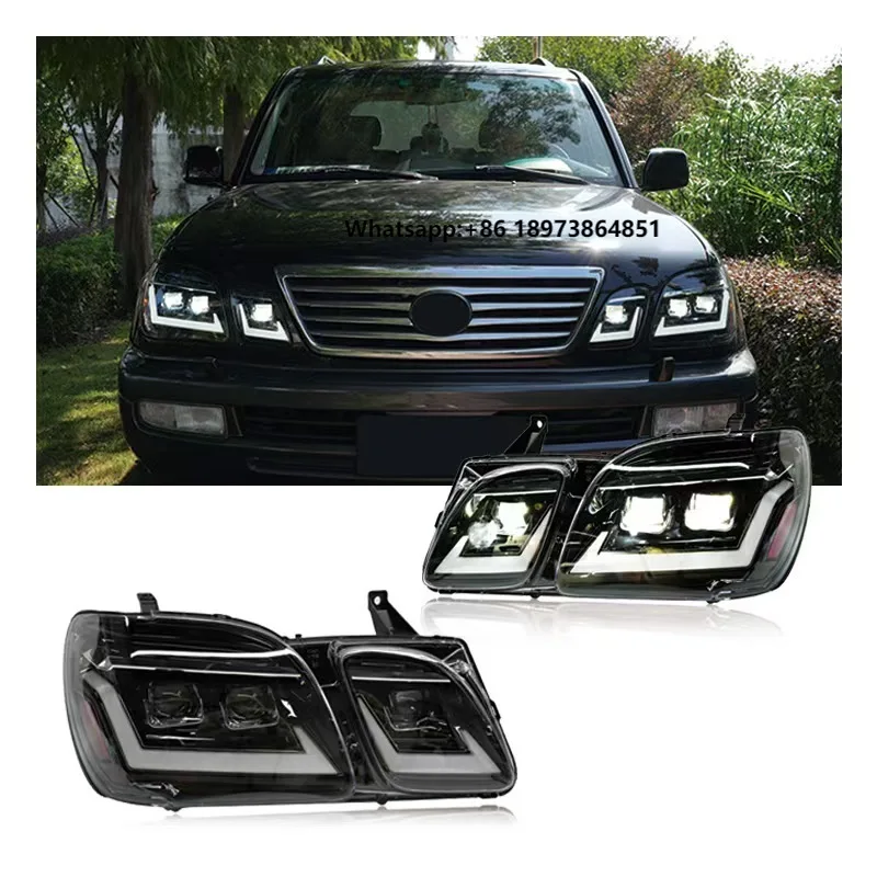 

Auto Part LED Light Head Lamp for Lexus LX470 1999-2007 Dynamic Turn Signal High Beam DRL Assembly Plug Play