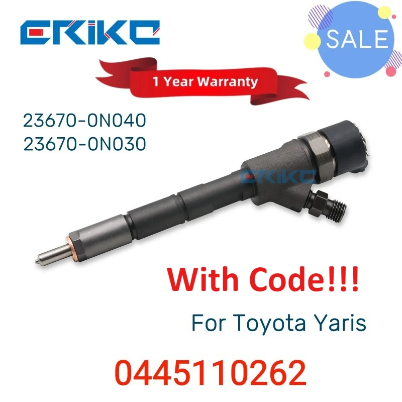

0445110262 23670-0N030 Дизельная форсунка 0 445 110 262 23670-0N040 0986435191 Форсунка для впрыска топлива для Toyota Yaris Verso 1.4 D