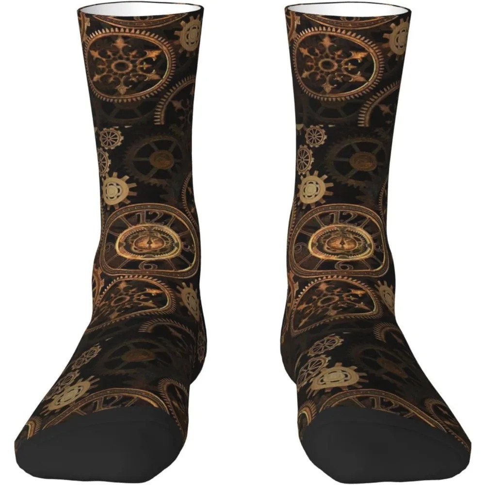 

Носки для взрослых с принтом шестерни и часов бронзового века, новинка унисекс, носки для мужчин, женщин, детей, подростков, подходят для мальчиков и девочек