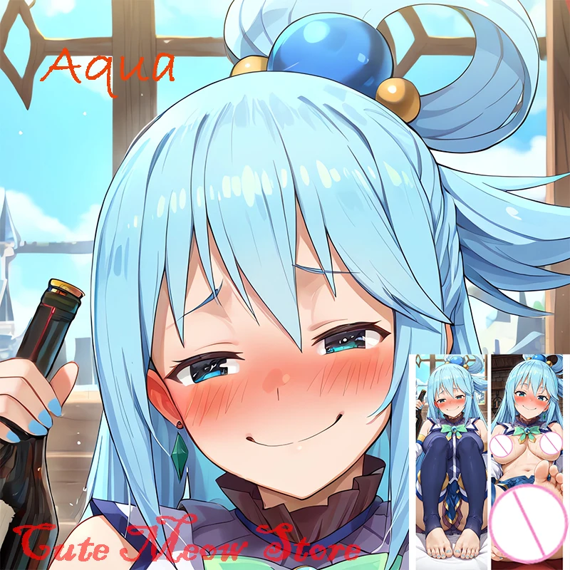 

Dakimakura anime Aqua Double-sided Print Life-size body pillows cover Adult pillowcase Customizable