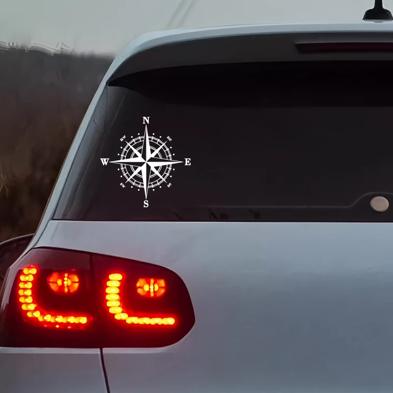 Compass Car Sticker – Classic Design With Clear Directions, Perfect For Decorating Car Windows And Bodies. Make Your Car Stand