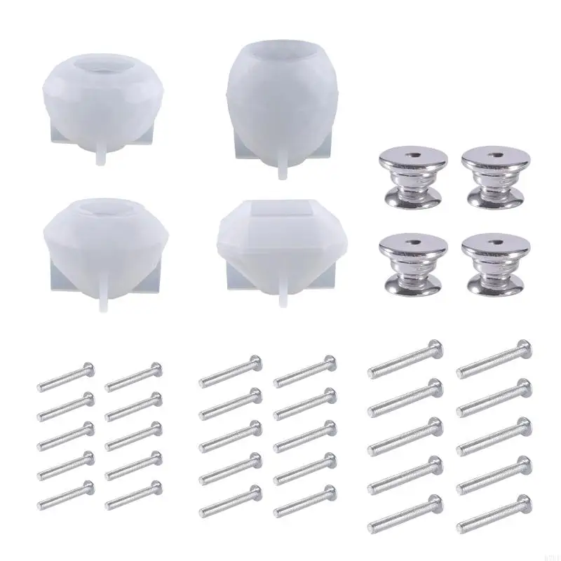 

R7UF Drawer Knobs Mold Silicone Tray Handle Mold Epoxy Resin Casting Molds for DIY Art Craft Storage Cabinet Cupboard Drawer