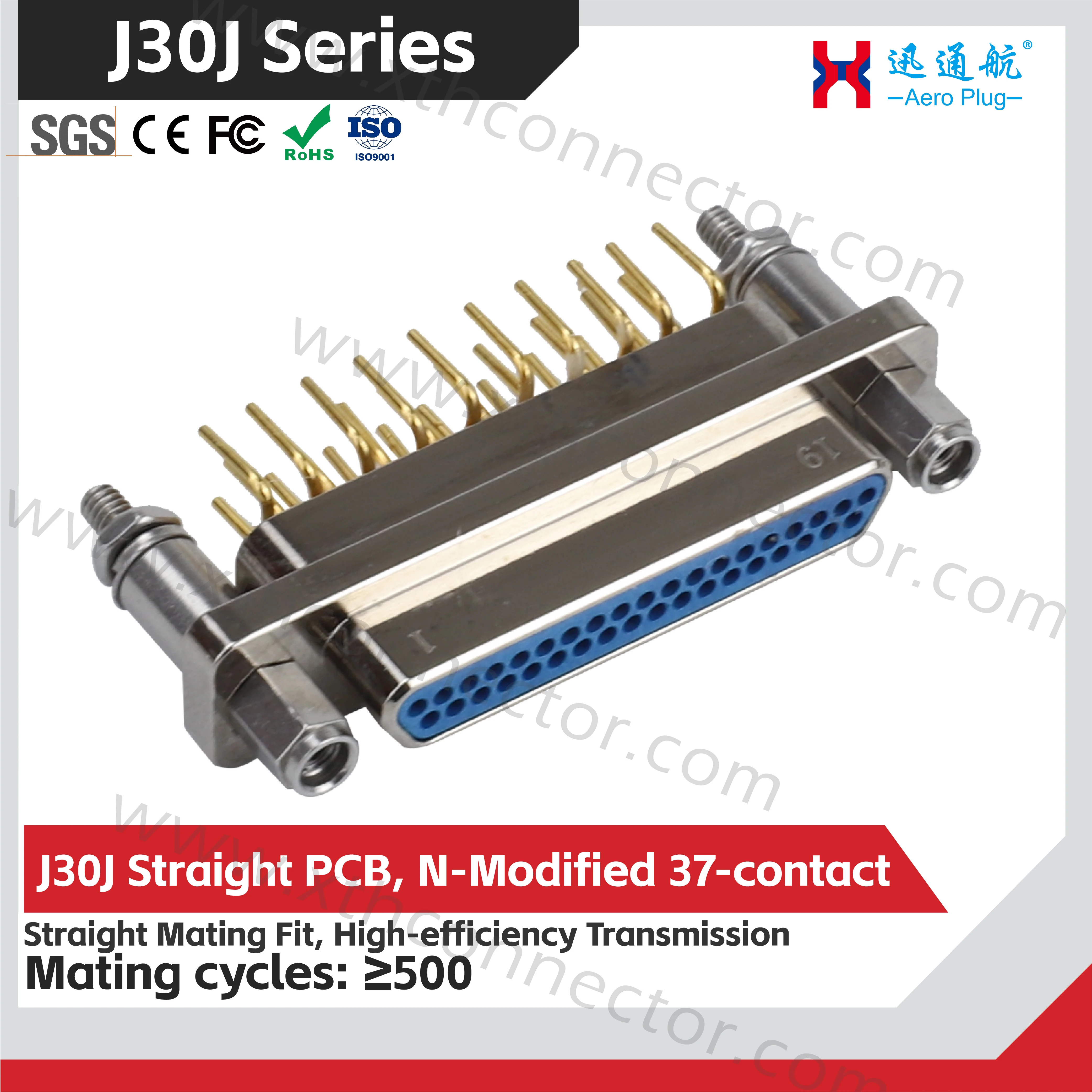 M83513 Rectangular Connector J30J-37TJN J30J-37ZKN Aviation Male Female PCB Connector High Quality