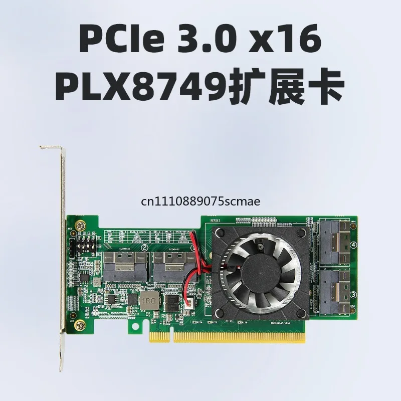 PLX8749 PCIe Expansion Card Non-split Integrated Module for M.2 NVMe SSD U.2 GPU Storage Expansion