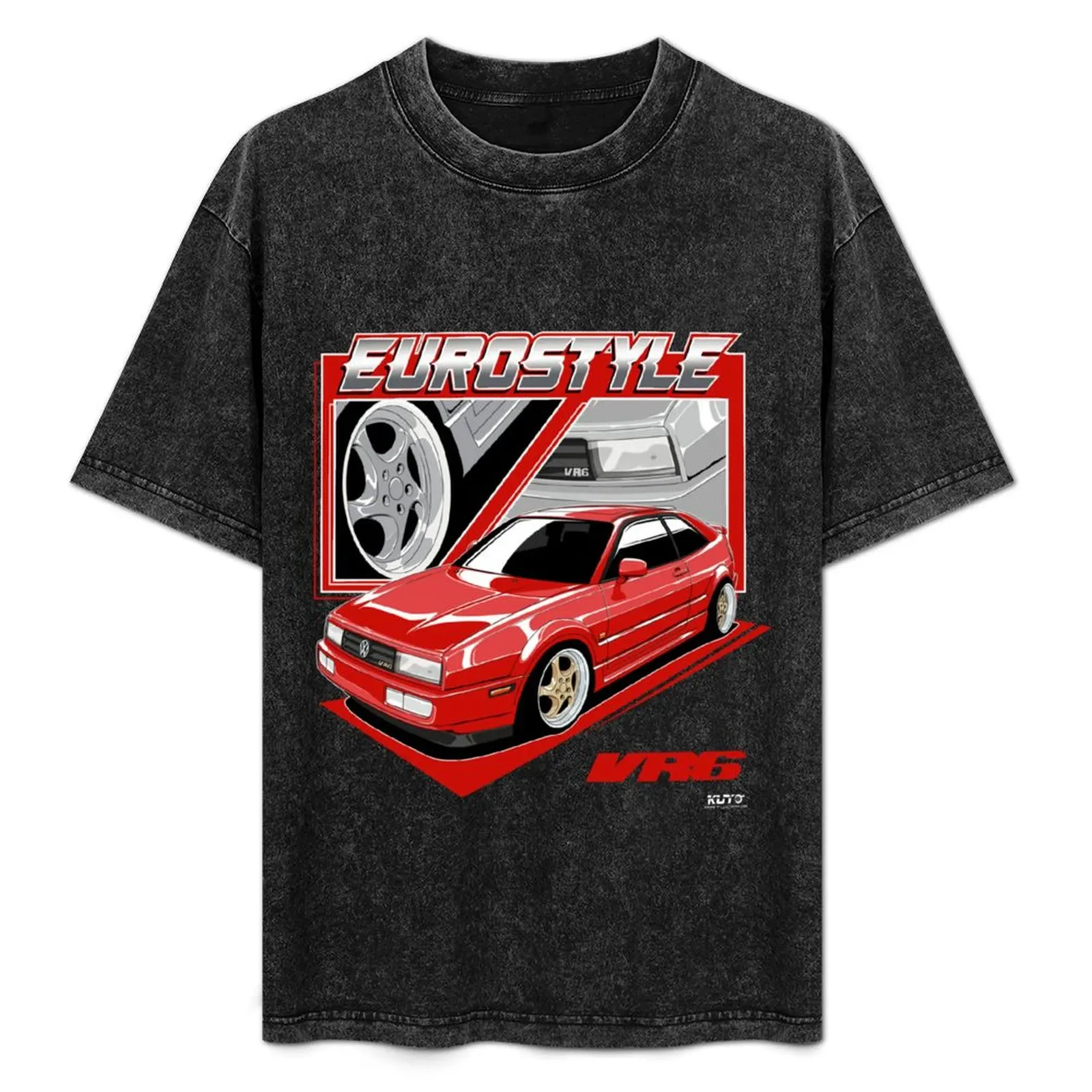 Corrado VR6 - Euro Style Red T-Shirt funny shirt cotton anime t shirts workout shirts for men