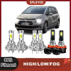 H7 H7 H11 Car LED Bulbs High Beam Low Beam Foglight 6000K White For CITROEN C4 GRAND PICASSO 2007-2013 / C4 Picasso 2013-2016