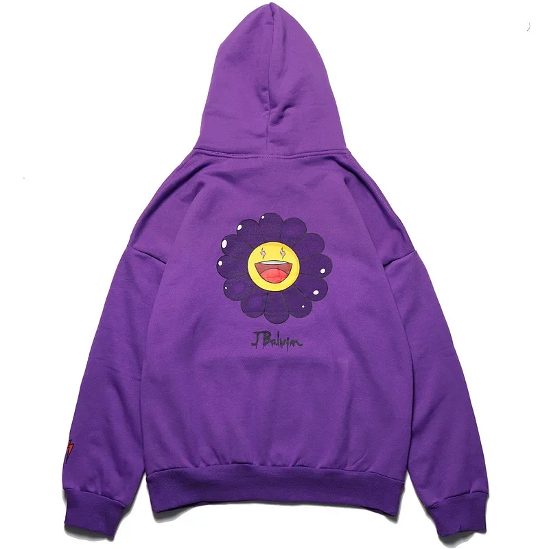 Men\'s fashion brand Europe and the United States ins casual fashion Murakami Long sunflower hooded high quality hoodie hoodie