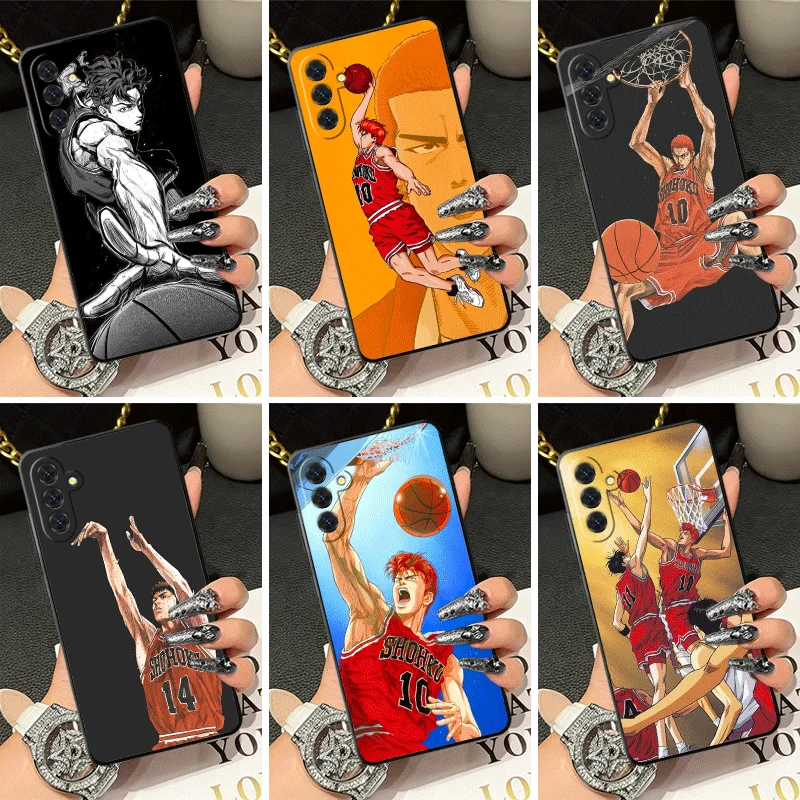 Soft Silicone Phone Case for Samsung A17 A16 A15 A14 A13 D-DUNKs Basketball Anime Shell A57 A56 A55 A54 A53 A37 A36 A27 A26 A35