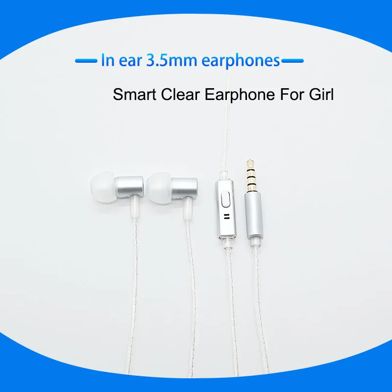 Auricolare HIFI entry level Auricolari di piccole dimensioni Auricolari cablati per dormire con microfono per cellulare