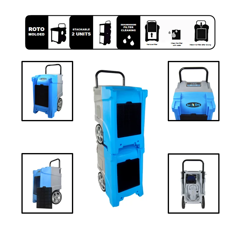 Dehumidifier COMPRESSOR Coolant Industrial Commercial Machine for restoration Flood Damage With Hepa Filter