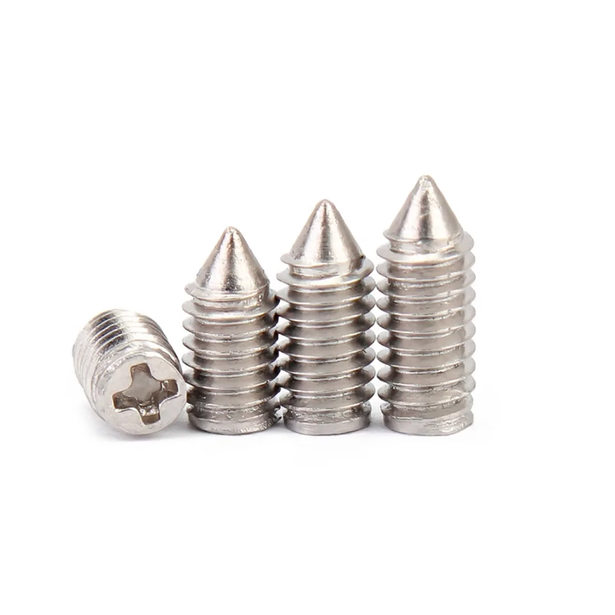 304 Stainless Steel Cross Pointed Set Screw / Headless Machine Bolts M2M2.5M3M4