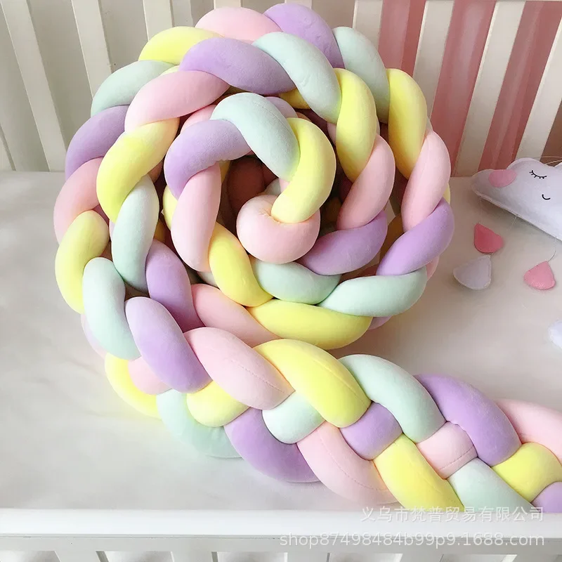 1M/2.2M/3M Baby Braid Bumper Infant Crib Bumper for Newborn Crib Kids Cot Protector Bedding Sets Bumpers In The Crib Cot Bebe