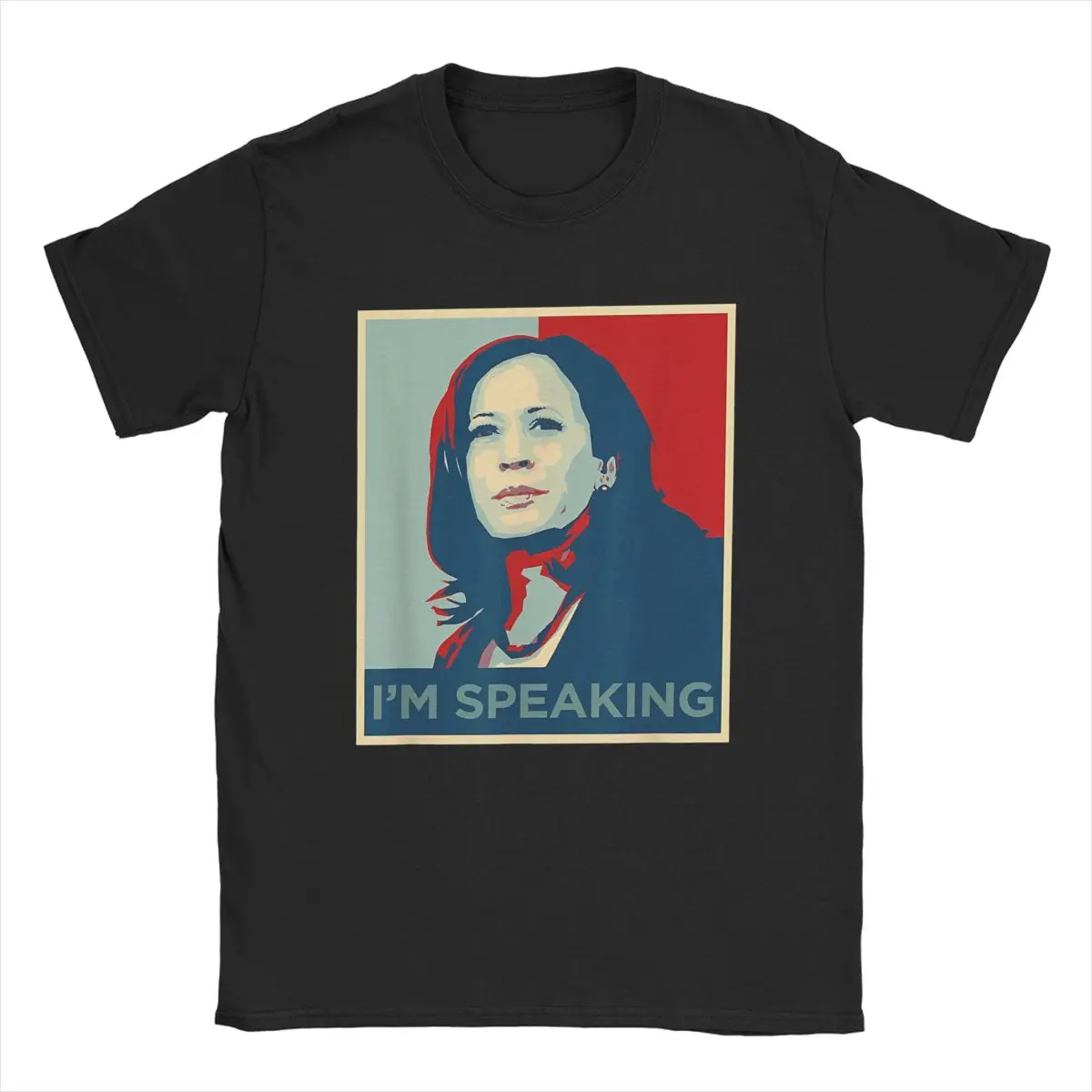 Kamala Harris I'm Speaking Quote T Shirt Men Cotton Casual T-Shirt Crewneck Joe Biden 2024 Tees Short Sleeve Clothing Printed