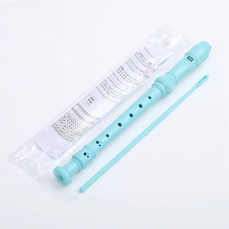 8 Holes Soprano Recorder With Cleaning Rod, German Style C Key Recorder For Kids Beginners Students