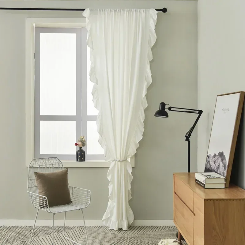 

NH5128Pleated Ruffle Semi-Blackout Finished Curtains Bedroom Curtain Fabric