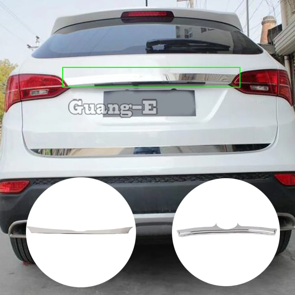 For Hyundai IX45 SantaFe 2013 2014 2015 2016 2017 2018 Car Trunk Lid Cover Molding ABS Plastic/Steel Rear Door Tail Gate Trim