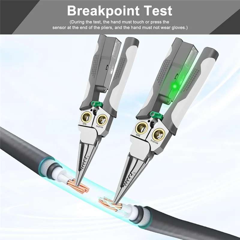 AEE6-8 In 1 Wire Stripper Twister For Cutting And Pulling Wires, Cable Scissors,Voltage Tester