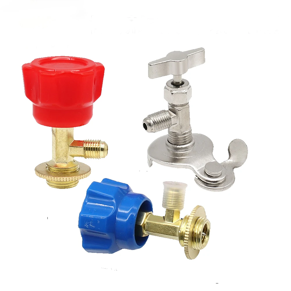 Can Tap Dispenser Valve AC Refrigerant Bottle Opener Car Refrigerant Can Tap Opener Valve Tool Accessory for R22 R134 R600 R410