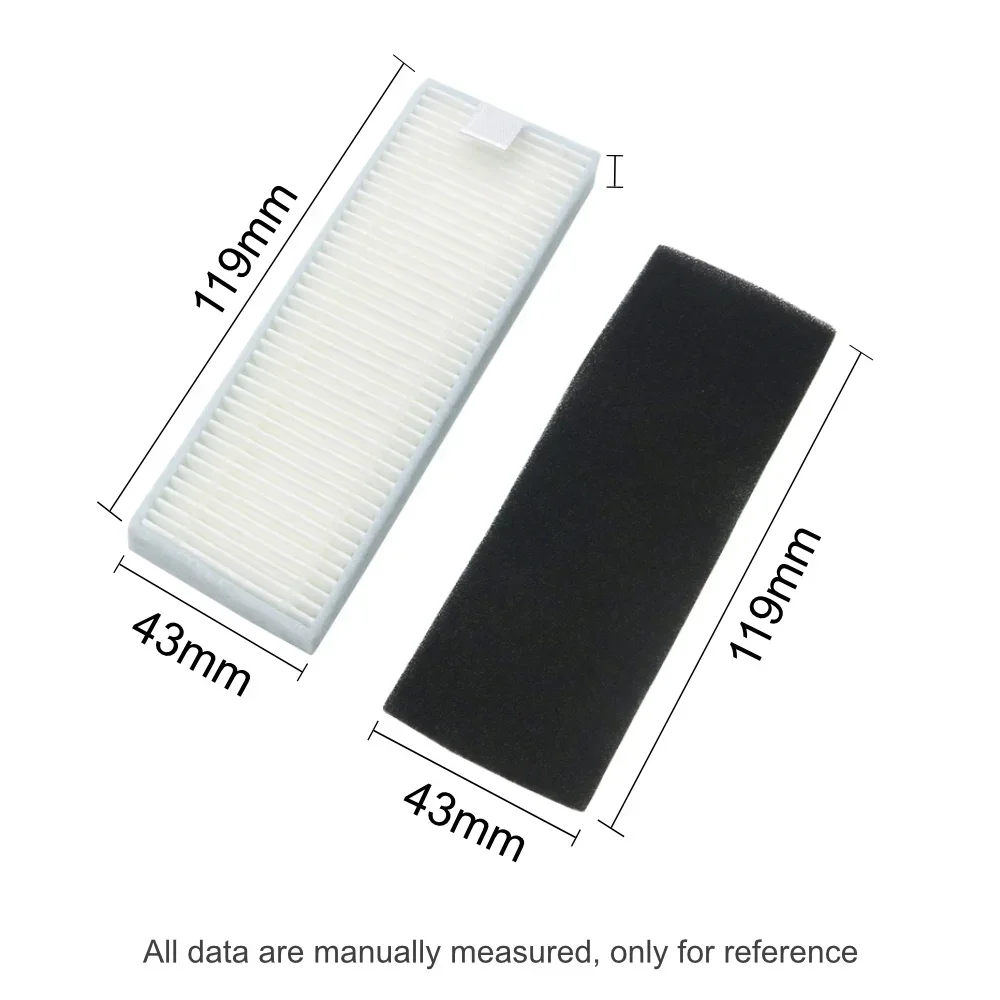 Filtro hepa robô para cocotec conga excelência 1090, peças de aspirador de pó robô, filtro para conga 1790