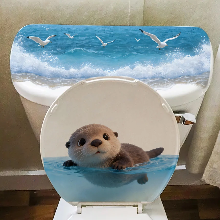 1Pc Cute Otter Toilet Tank Sti - Home Bathroom Gadgets recension och pris