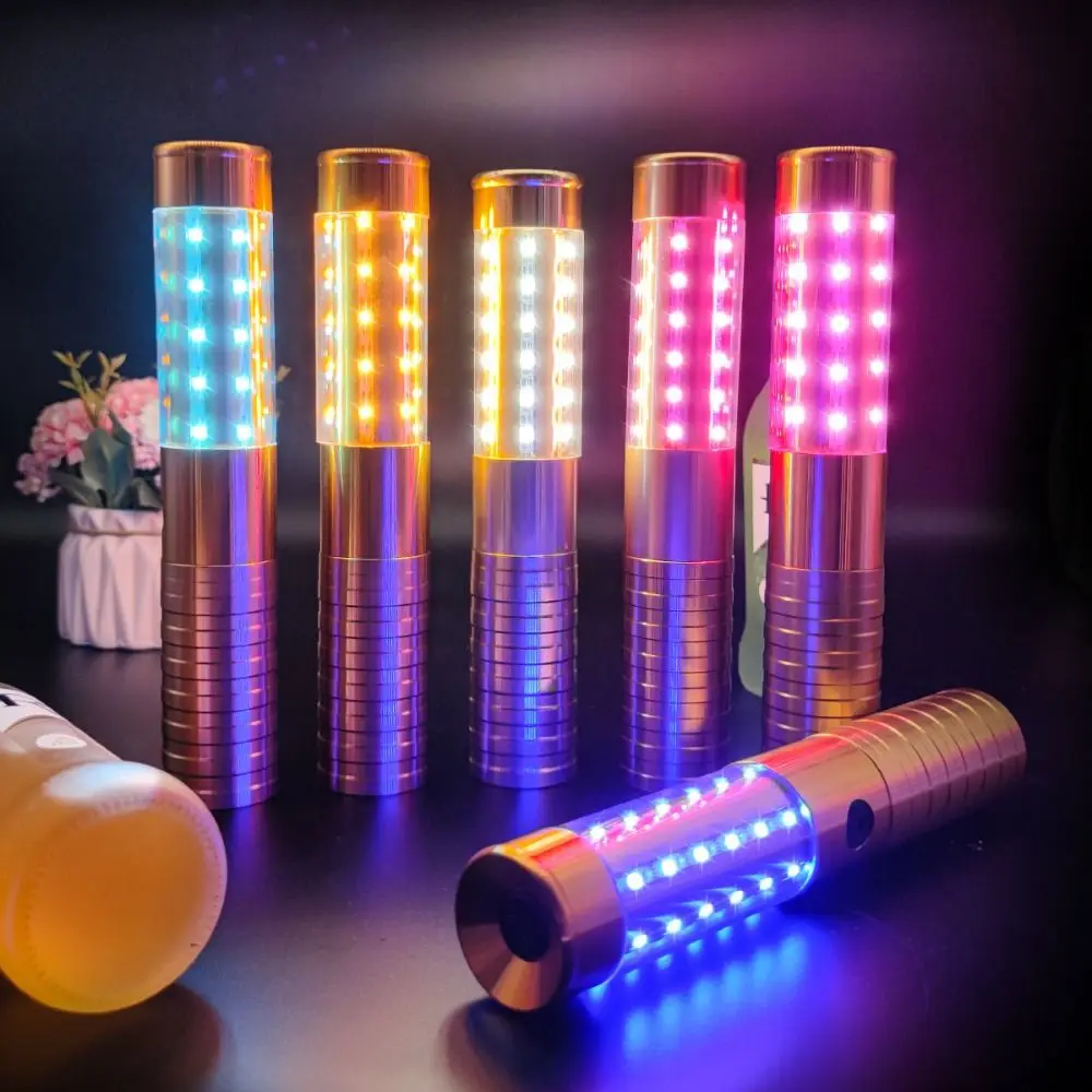 

Rechargeable Handheld Strobe Lights Light Flash Colorful LED Strobe Baton Gold Silver Champagne Bottle Sparklers Birthday Party