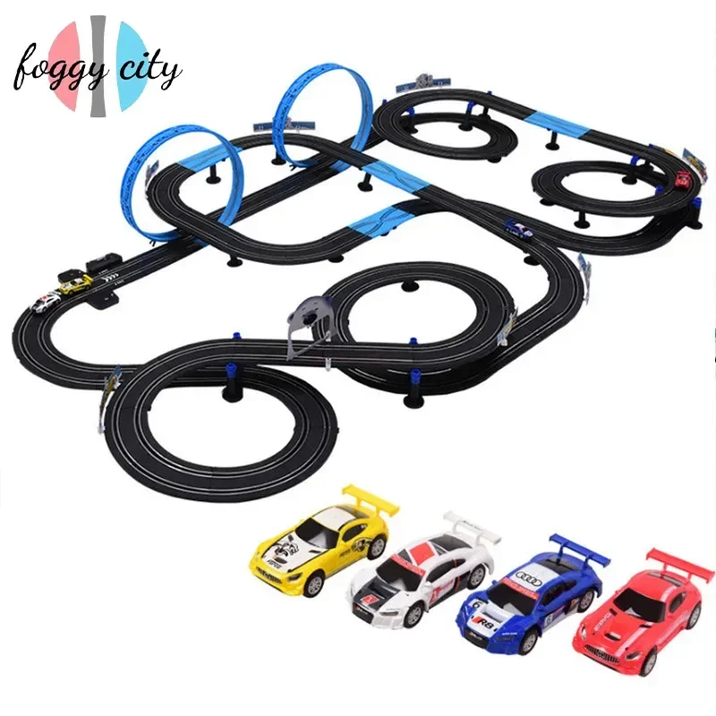 2023 Agm Sonic Children\'s Toys Electric Track Car Boy Remote Control Car Track Double Racing Toys Children\'s Birthday Gift