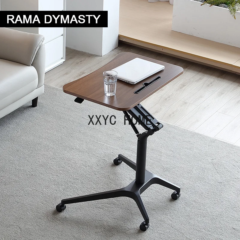 Pneumatic Lifting Table Standing Minimalist Conference Room Podium Table Sofa Bedside Movable Desk Business Classroom Lectern