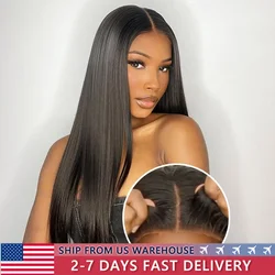 4x6  5x5 Glueless Wig Human Hair Wig Ready To Wear HD Lace Wig Straight Pre Cut Glueless PrePlucked Human Wig For Black Women