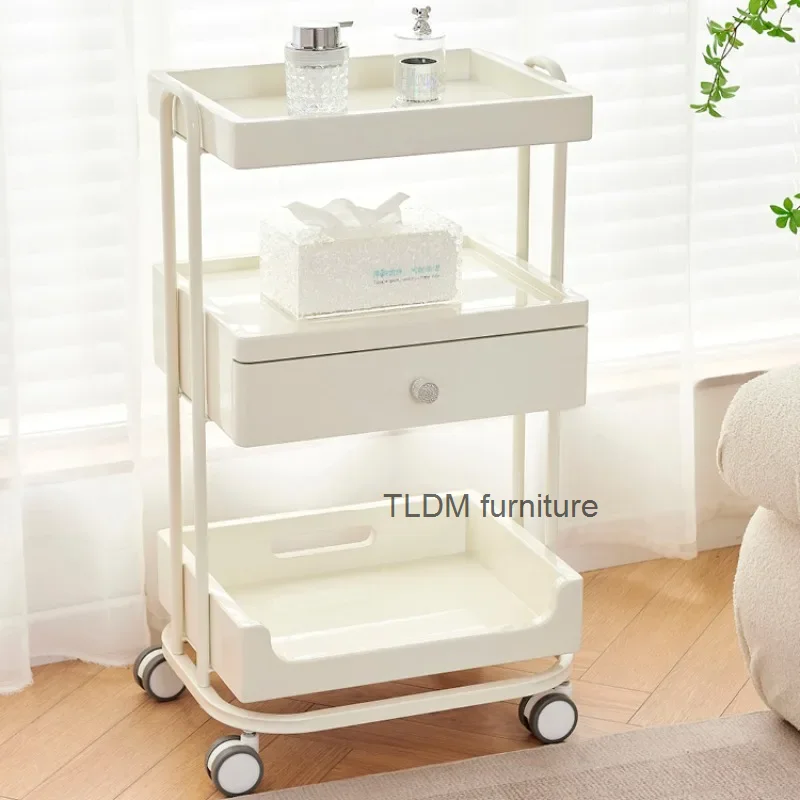 

Beauty Utility Salon Trolley Equipment White Hair Rolling Tools Cart Storage Manicure Carrello Estetica Barbershop Furniture HD