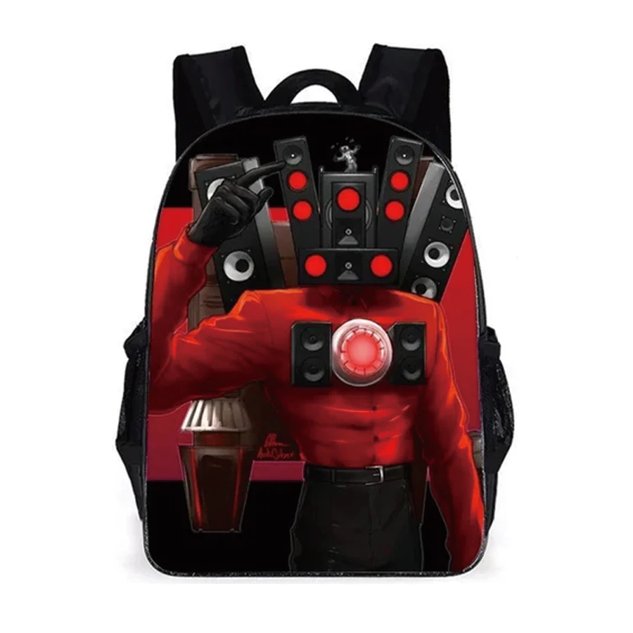 Skibidi-mochila escolar con estampado de Titan Speakerman, mochila informal de gran capacidad para niños y estudiantes